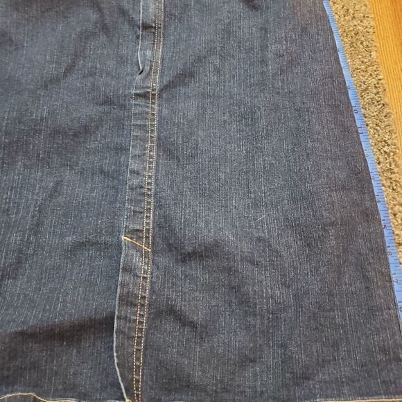 Lands’ End Dark Wash Denim Straight Skirt Size 4 - Picture 5 of 9